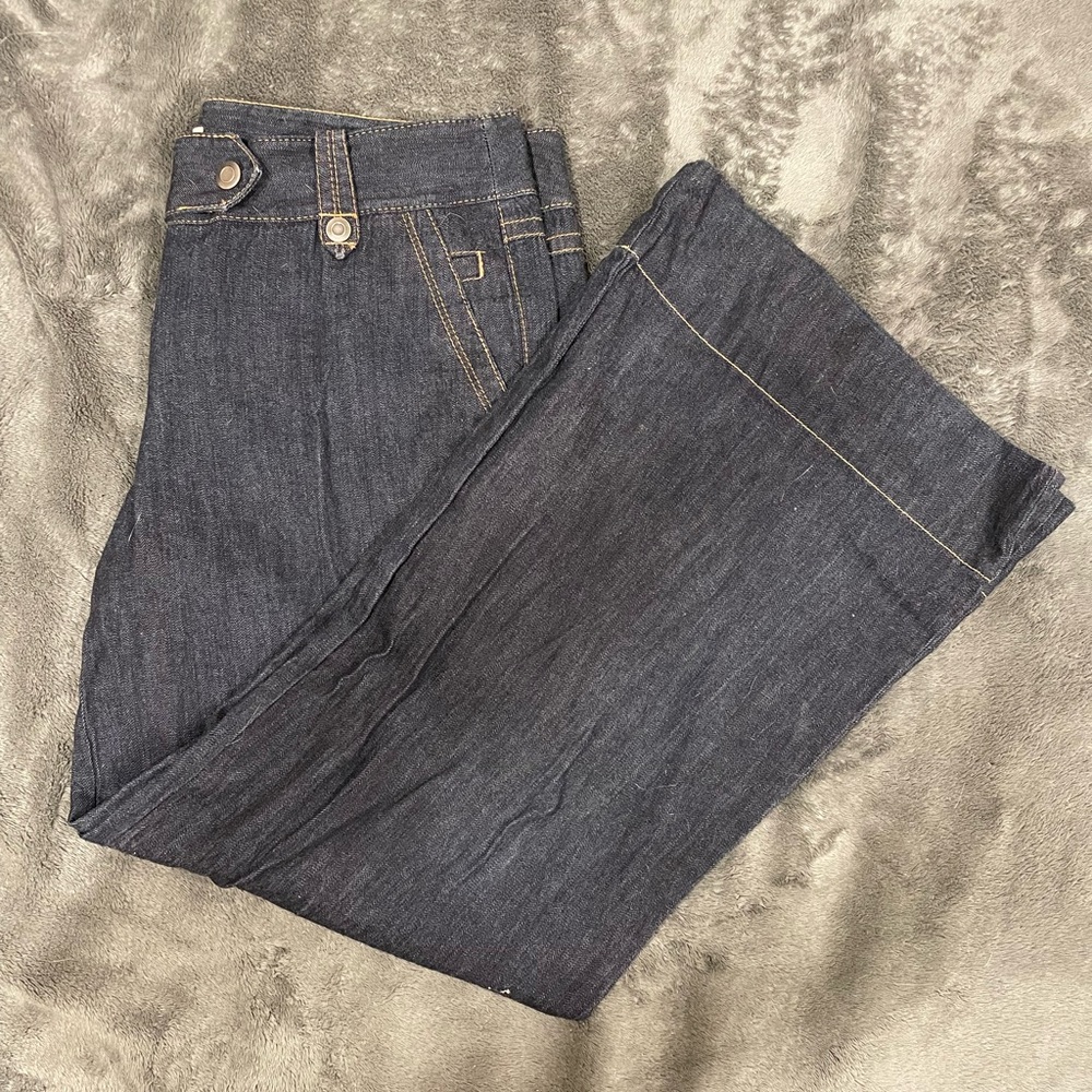 Loft Ann Taylor Wide Leg Denim Pants